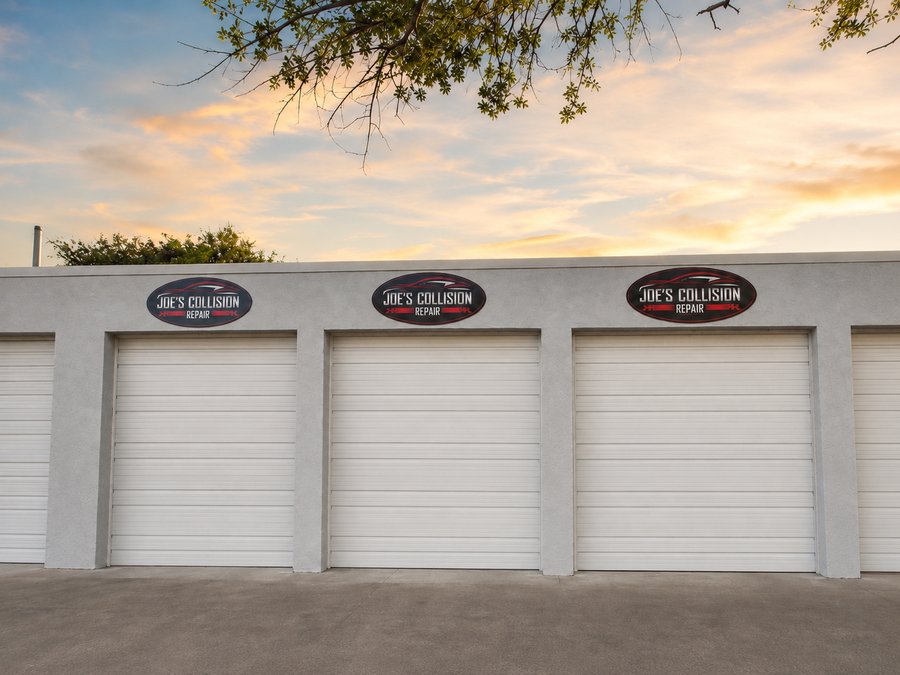 Joe's Collision Repair service bays in Vero Beach, FL
